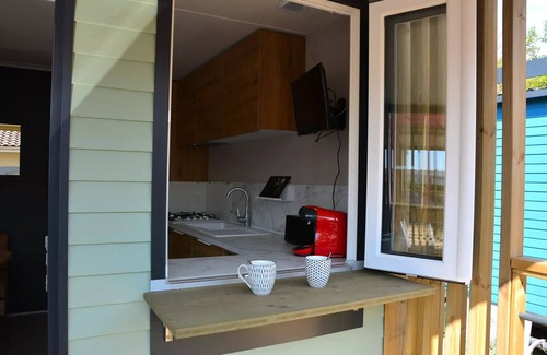 Sadirac House | Mobil-Home Wohnzimmer 3 Zimmer 4 Personen Klimaanlage + TV