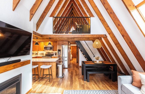 Blue River Cabin | Modern A Frame in Breck ~ Sauna ~ Spa ~ Views