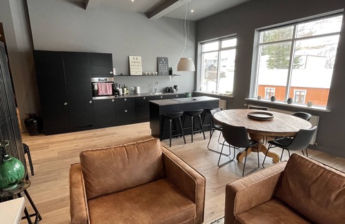 Siglufjorður Apartment | Modern apartment in Siglufjörður with amazing mountain view