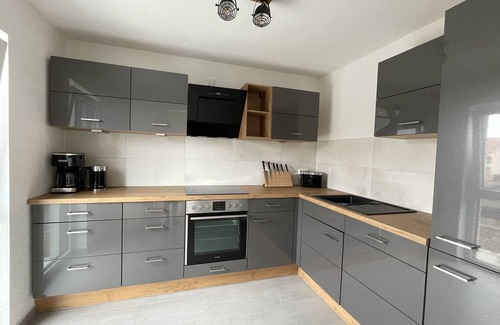 Klinga Apartment | Modern "industrial style" vacation apartment with terrace + nearby playground
