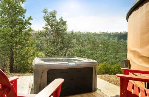 Wardensville House | Modern Yurt w River Access, Hot Tub, WiFi & Grill