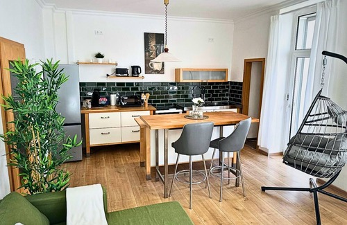 Iserlohn Apartment | MOLA Apartments- Stylish old town apartment-Seilersee-terrace-grill-free WLAN
