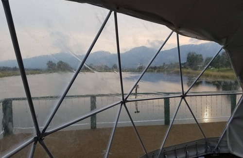 Florence Cabin | Montana Mountain Memories Geodome 20ft Glamping & Fish Pond