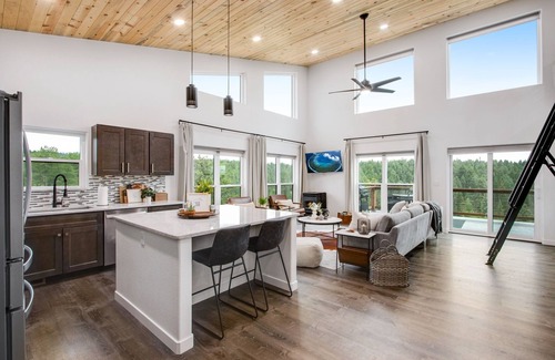 Florissant Cabin | Mountain & Pond Views, Hot Tub, Loft+3BR, Stargazing, Kid + Dog Friendly