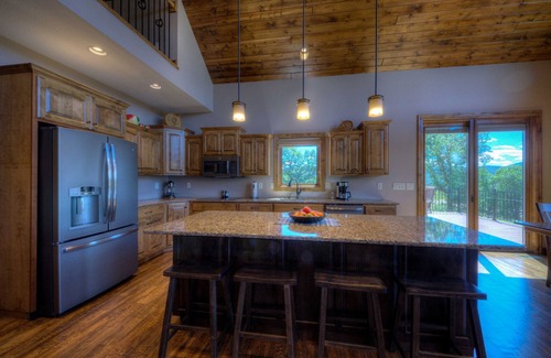 Sturgis House | Mountain-view home w/private hot tub, natural gas grill & gas fireplaces