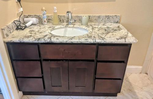 South San Jose House | Narvaez Master bedroom private entry and bathroom