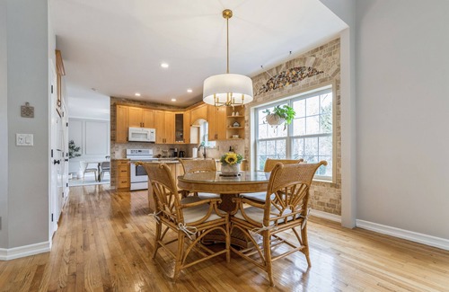 Westhampton House | NEW DECK! Private 1 Acre Family Friendly Home - Heated Pool, Home Office & Gym