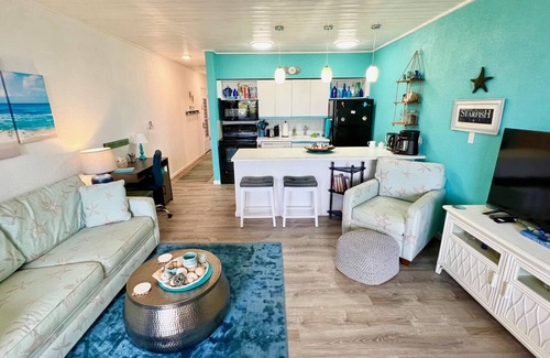 Estate Golden Rock Condo | New! remodeled 1 bedroom condo ON THE BEACH!