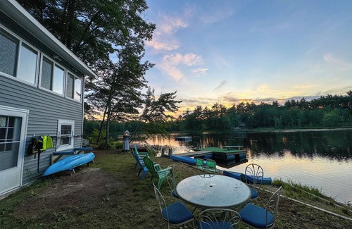 Brookline House | NH waterfront House - Private beach- Swim/Boat/Fish