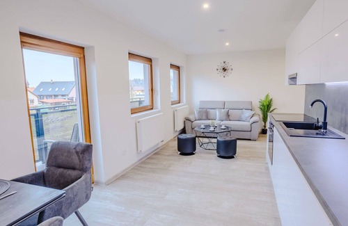 Trebon Apartment | Nice apartment for 5 guests with WIFI, TV, terrace, panoramic view and parking