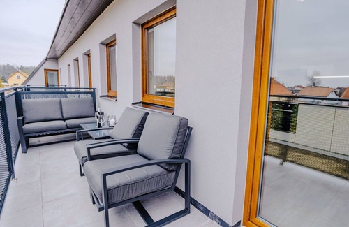 Trebon Apartment | Nice apartment for 5 guests with WIFI, TV, terrace, panoramic view and parking