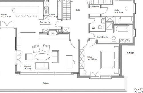 Adelboden Apartment | Nice apartment for 8 guests with WIFI, TV, balcony and parking