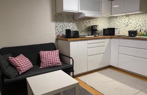 Oslo Apartment | Nice Apartment with1 bedroom Separate living room with a sofa bed and a tiny kitchen a bathroom located in Nordstrand near by the Sea for 3 guests with a garden and grill with sea view just outside the apartment