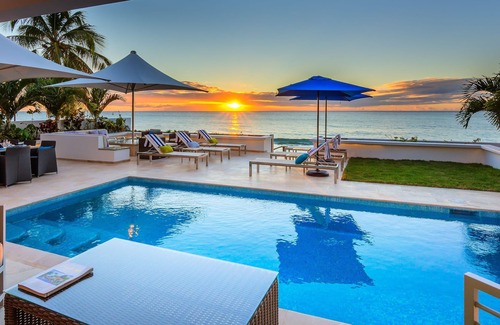 Fitts Village Villa | Nirvana: Luxury beachfront 5-bedroom villa with pool