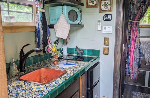 Salmon House | No Fees! Riverfront Gypsy Wagon on Mini Donkey Ranch!