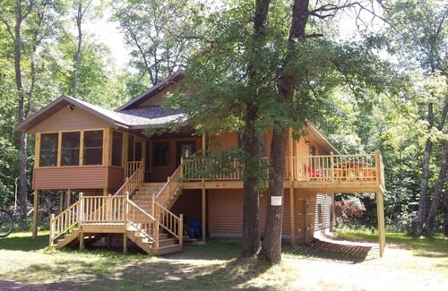 Trego House | Northwoods Wisconsin Retreat! Newly built cabin sleeps 12 comfortably.