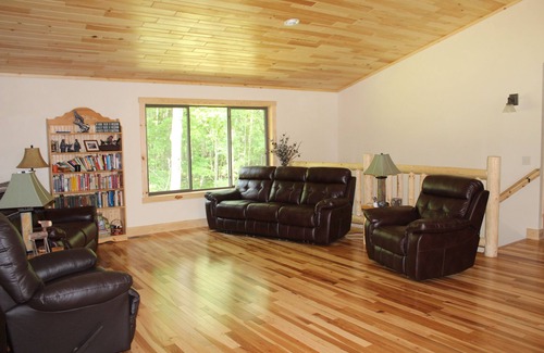 Trego House | Northwoods Wisconsin Retreat! Newly built cabin sleeps 12 comfortably.