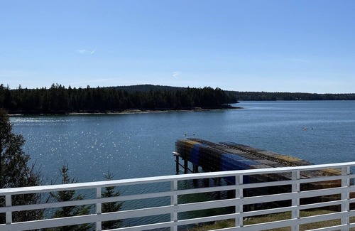 Steuben Cottage | Oceanfront Retreat on Dyers Bay With Amazing Sunsets! Fire pit, Fishing off dock