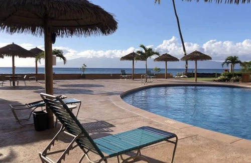 Kahana Condo | Oceanfront Studio w. AC, Gym & Pool | Kahana Gem!