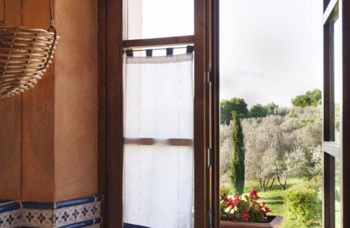 Monte San Savino Apartment | Old farmhouse surrounded by olive groves and near the village, max 2 adults, with pool