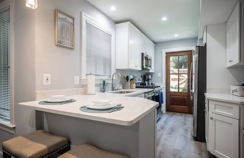 Old Town West House | Old Town Off Street Parking 98% Walk Score Fenced Yard Townhome