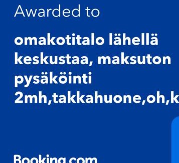 Hameenlinna Apartment | Omakotitalo rauhallisella sijainnilla lähellä keskustaa Maksuton pysäköinti ja puusauna