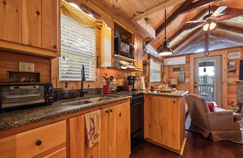 Asheville Cabin | One Bedroom Cabin 43 Acre Retreat Pets OK- Fenced, Private, Views, Internet