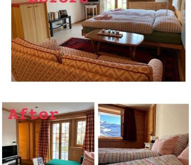 Zweisimmen House | One Bedroom with mountain and garden view ground floor of Chalet Solaria