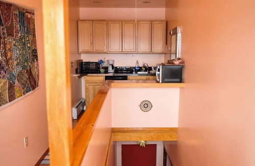 Tyrone Cabin | One Cozy BR and a separate Large BR that opens onto a Deck with Mountain views