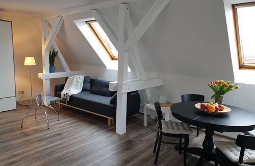 Erfurt Apartment | One-room apartment above the roofs of downtown Erfurt