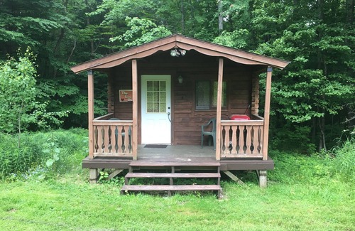 Dryden Cabin | One Room Log Cabin in beautiful Woodland Campground