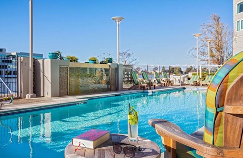 Redwood Shores Hotel | Onsite Pool, King Partial Water View Room at Grand Bay San Francisco Hotel