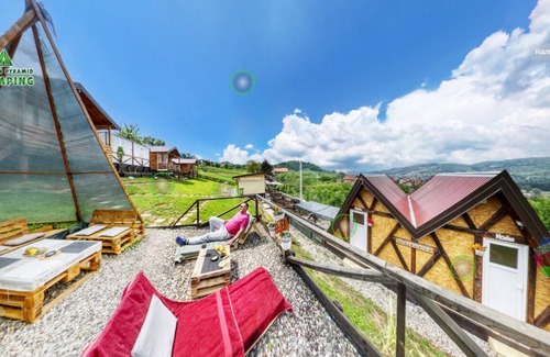 Visoko House | Orange bungalow Bosnian pyramid glamping