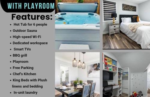 St. Catharines House | Outdoor Sauna Hot Tub Playroom Port Dallhousie