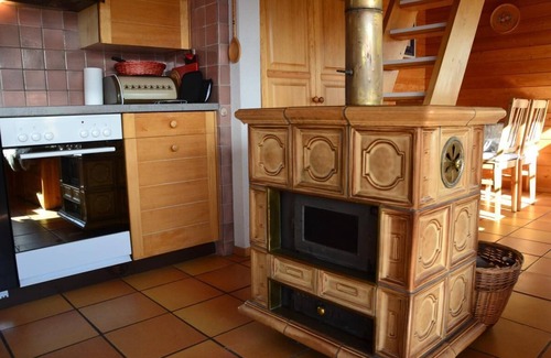 Chandolin Ski Chalet | Outside : chalet in Chandolin, for 4-6 persons, balcony, terrace, lawn with garden furnitureInside :