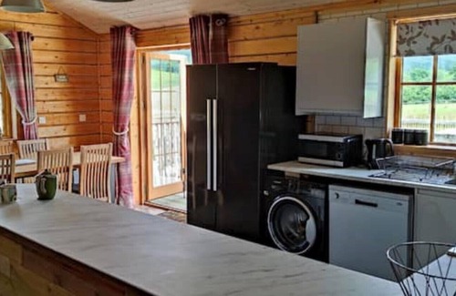 Llanbrynmair Cabin | Owl cabin - 6 berth cabin in Mid Wales with hot tub and enclosed garden