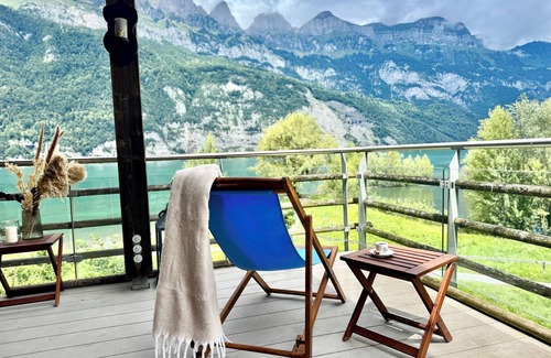 Unterterzen Apartment | Panorama Lakefront Penthouse - 3,5 rooms apartment at Walensee and Churfirsten