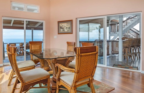 Kona Paradise House | Panoramic Coastline Views In a Creative Tri Level Home