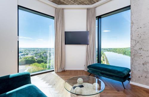 Kaunas Apartment | Panoramic View 1 BD Apartment by Domvia