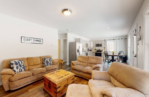 Dedham House | Peaceful duplex with private deck, peaceful views, grill, & private W/D