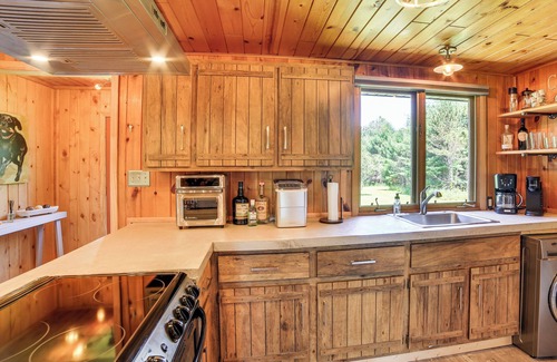 Pembine Cabin | Pembine Cabin w/Expansive Yard, Fire Pit & Grill!