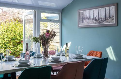 St George House | Pen y coed with hot tub and sauna surrounded by countryside views