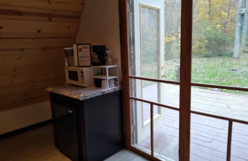 Ellsworth Cabin | Pet Friendly A-Frame Cabin @ Dawson Lake/Moraine View State Park