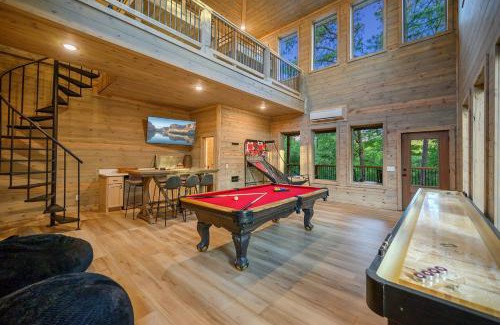Pickens House | Pet friendly family cabin with firepit creek outdoor kitchen playset & more
