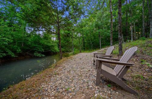 Pickens House | Pet friendly family cabin with firepit creek outdoor kitchen playset & more