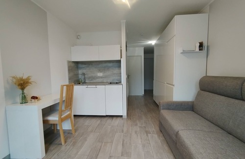 Barcelonnette Apartment | Pleasant T1bis apartment on the heights of Barcelonnette, a stone's throw from the town center.