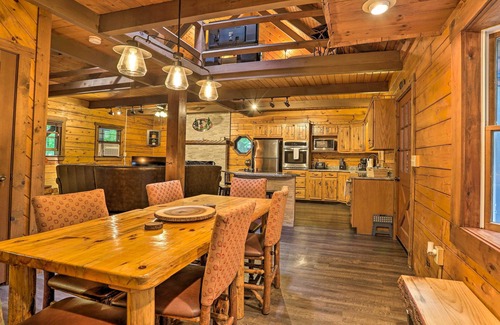 Locust Lake Village Cabin | Pocono Log Cabin: Fireplace, Fire Pits & Amenities