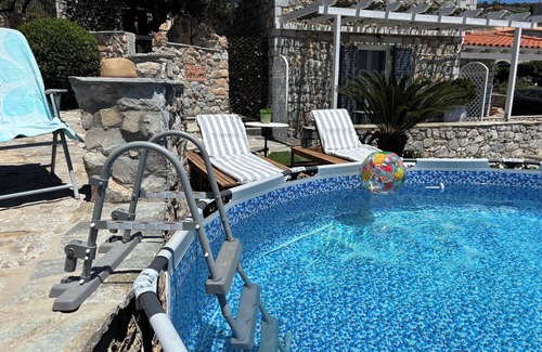 Lefktron Apartment | Pool, Amazing Sea View Master bedroom suite, King Bed, Outdoor Shower for 2