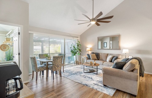 Village of Four Seasons Condo | Posh Penthouse-Top Floor, Waterfront, Pools, & Pickleball!
