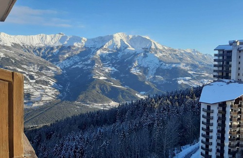 Pra Loup Apartment | Pra Loup 1600 50m from the slopes T2 new with bedroom and large balcony mountain view